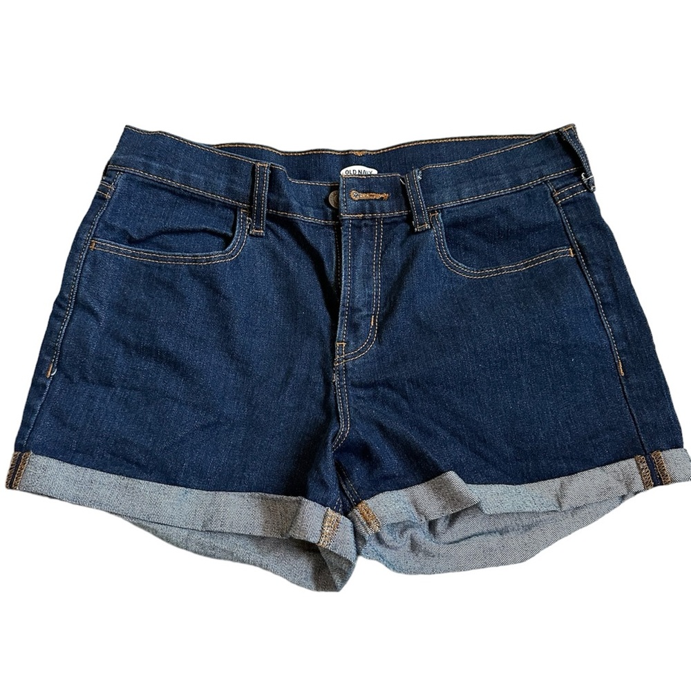 Old Navy Blue Jean Shorts mid-high waist size 8